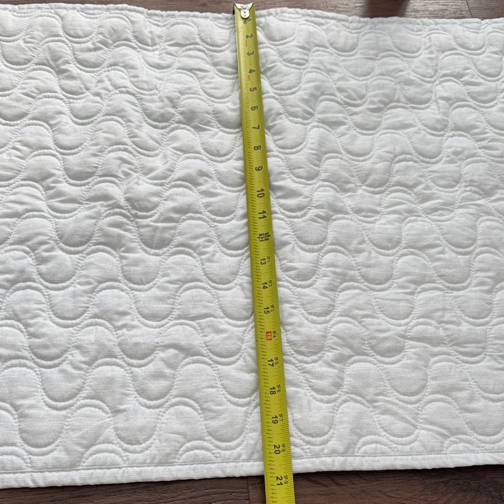 Hotel Collection Quilted Pillow Sham Cover-Light Blue set of 2 zipper closure.